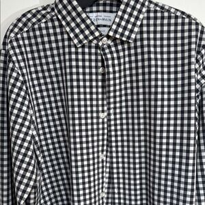 Mizzen+Main Men’s Leeward Trim Fit Black Checkerboard Size L
